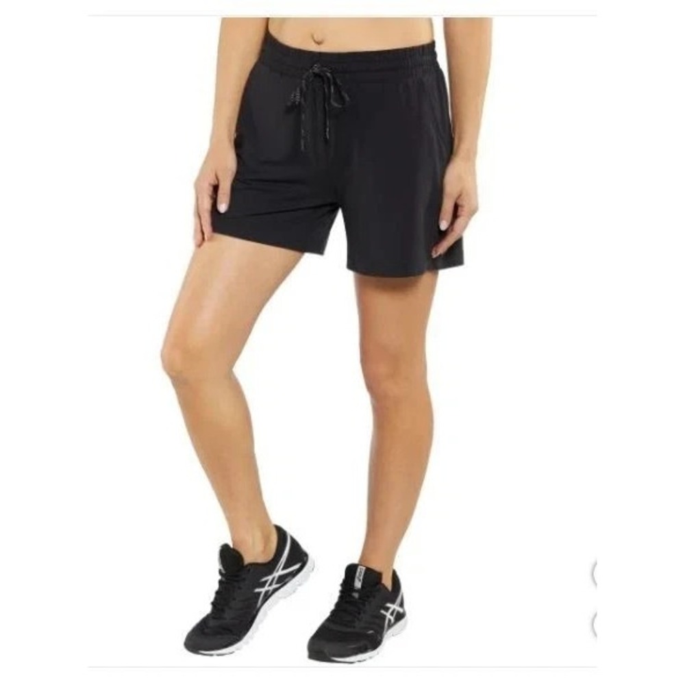 Pacific Trail Ladies'  Stretch Cozy Short w/security zipper pocket,  black, S
